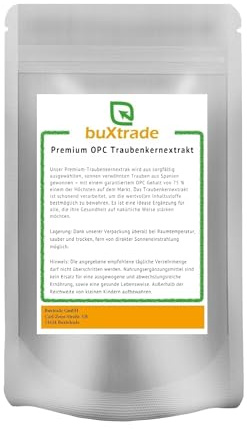 2x1 kg | Premium OPC Traubenkernextrakt | OPC | hochdosiert | 75% Gehalt | Buxtrade