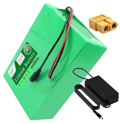 ZXLLAFT Batería de Iones de Litio de 24 V, Paquete de baterías de Litio de 5 Ah, 7,5 Ah, 10 Ah, 12,5 Ah, 15 Ah, 17,5 Ah y 20 Ah para Motor de 0 a 500 W con Cargador