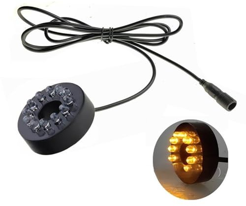 idqwsswt Luci LED RGB per acquari, luci subacquee per laghetti, decorazioni da giardino, LED RGB AC12V impermeabili, Luce gialla, 12