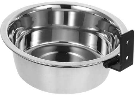 iplusmile Gamelle Murale en Acier Inoxydable pour Chiens Moyens Bol Surélevé Anti-éclaboussures pour Eau Et Nourriture, Nettoyage Simple Et Fixation Polyvalente