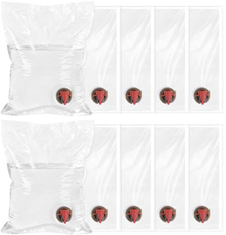 WDZGX Bag-in-box Saftbeutel Bag in Box Påse 5L med tapp Saft 10Stk