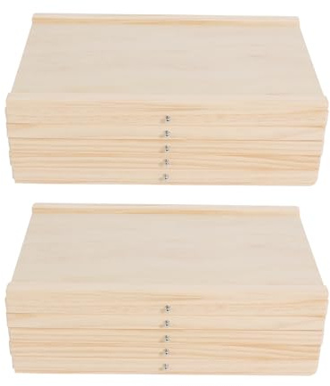 NoneDanGee 10 Schublade Künstler Supply Storage Box, Malkoffer mit Schubladen und Fächern, Kiefernholz Schubladenbox Aufbewahrungsbox für Farben, Stifte, Pinsel und Kunstzubehör