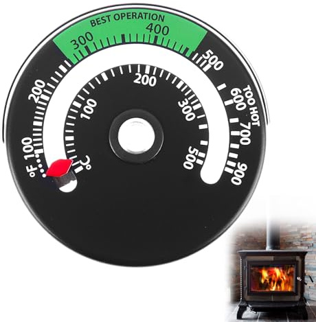 Magnetic Stove Thermometer for Log Burner, Wood Burner Thermometer Magnetic