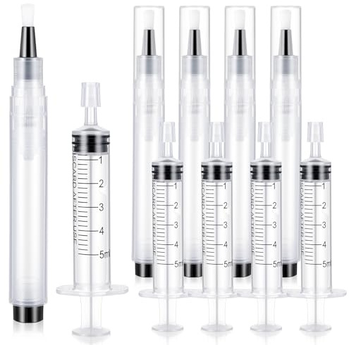 10 Pcs Refillable Paint Touch Up Pen Set Empty Refillable Paint Brush Reusable Wall Touchup Pen Multi-Surface Repair Tool Brushes for Home Furniture Wood Cabinets Windows DIY Crafts Projects Supplies