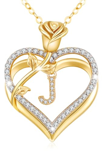 Gold Necklaces for Women Rose Pendant Jewellery Birthday Gifts for Women