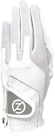 Zero Friction Ladies Performance Right Hand Synthetic Golf Glove, One Size, White
