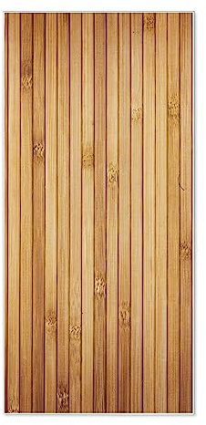 banjado® Magnettafel 37 x 78cm / Magnetwand aus Metall/Magnetpinnwand als Memoboard/Pinnwand Magnettafel Küche, Büro, Kinderzimmer inkl. 4 Magnete & Montageset - Motiv Bambusholz
