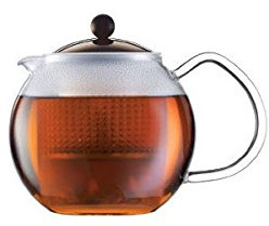 Bodum Teebereiter Assam - Borosilikatglas mit Kunststoffdeckel und Kunststoffsieb - Farbe Braun - 0,50 L - A1823-XYB-Y16-5