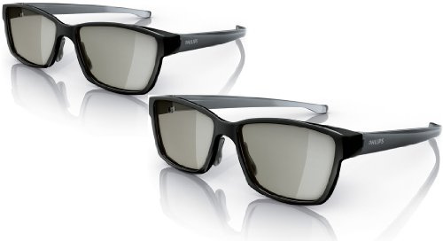 Philips PTA417 Lunettes 3D pour Philips Smart TV PFL6907/PFL6007/PFL4307 Noir