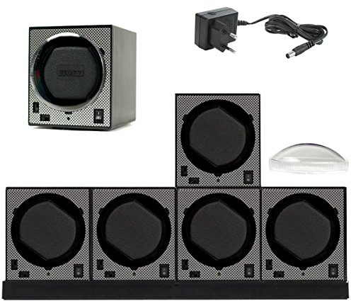 Beco Technic Kollektion 2025: Uhrenbeweger für 6 Uhren BOXY CARBON EDITION PRO6 Base MAX