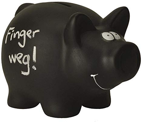 trendaffe Schwein Spardose - Schwarzes Schwein Sparbüchse Sparschwein