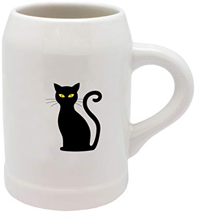 My Custom Style Boccale Birra Ceramica 500ml #Halloween-Gatto Nero#