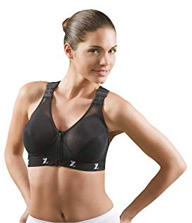 Soutien Gorge Post Opératoire Bretelles Réglables Fermeture Avant Coussinet Soutien Gorge Sport Haute Résistance 90 (D, Noir)