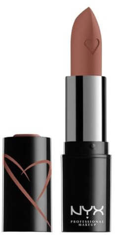 NYX Professional Makeup Lippenstift mit Satin-Finish und ultra-gesättigter Farbe, Shout Loud Satin Lipstick, Cali (Nude)