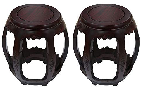 Sgabello da bar 2PCS, sgabello rotondo antico cinese, sgabello basso per soggiorno domestico, sgabello per cambio scarpe, sgabello per batteria, sgabello guzheng/B / 44.5