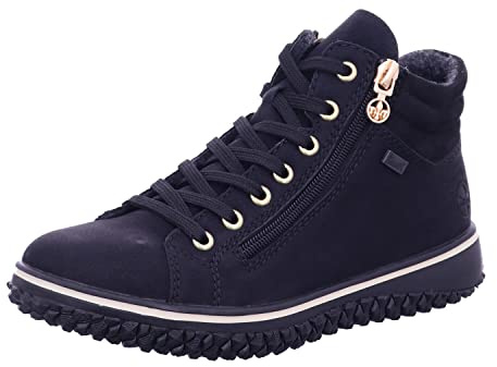 Rieker Women Trainers Z4263, Ladies Low-Tops,Water Repellent,riekerTEX,Sports Shoe,Leisure,Low Shoe,Street Shoe,Black (Schwarz / 00),39 EU / 6 UK