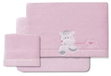 various Juego de Sábanas de Cuna Coralina Invierno 60x120 cm, Set 3 Piezas Bebé, Bajera Ajustable con Goma, Tejido Térmico Extra Suave y Cálido, Ropa de Cama Cuna Estándar, Caja Regalo (Rosa)