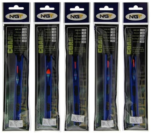 10x Deluxe Barbless Pole Float Rigs Lightweight For Coarse, Match or Carp Fishing Tackle Bait Lure