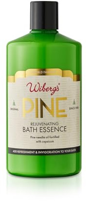 WIBERG'S Pine Bath Essence - Invigorating and Relaxing Bath Additive with Essential Oils of Pine Needles and Capsicum for Muscle Soothing Relaxing Bath Time, 500ml