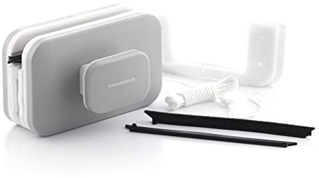 InnovaGoods - Magnetischer Fensterreiniger Klinduo, Effiziente und Streifenfreie Reinigung, Sicherer Halt durch starke Magnete, Ergonomisches Design, Grau, 1 Unidad, Plástico