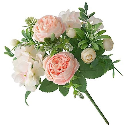 MAGICLULU Simulierte Pfingstrose Blumenstrauß Hochzeit Braut Handheld Blume Seide Blumenarrangement Home Dekorative