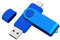 Yaxiny Clé USB C 16 Go OTG, Flash Drive USB 2.0 et Type C, Mémoire Stick pour Smartphone Android USB A + C, Bleu Métal