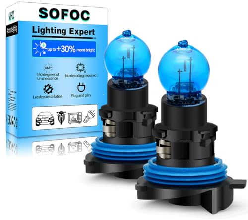 SOFOC HP24W Ampoule 12V Feux de Jour Blanc DRL Feux de Position Phare Pour Modèles C5 24W Ampoule PG20-1 Non Polarisée 2Pcs