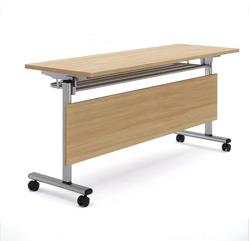 Gtzly BüRotisch, Konferenztisch, Klappbarer Konferenztisch, Mobiler Klapptisch mit GeräUschlosen FeststellräDern, Moderner Seminar-, Schulungs- Und Besprechungstisch, GeschäFtstische(140 * 40cm)