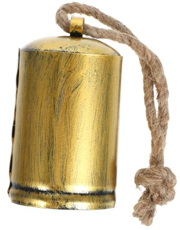 LABRIMP Vintage Kuhglocken Weihnachtsornament Rustikale Metallglocke Mit Seil Dekorative Hängende Glocke Für Weihnachtsbaum Landhausstil Deko Für Drinnen Und Draußen