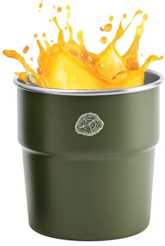 Ruwshuuk Edelstahlbecher – 300 ml Edelstahlbecher | Bierbecher, platzsparende Metallbecher zum Trinken von Eistee, Outdoor, Milch, Kaffee, Cocktails