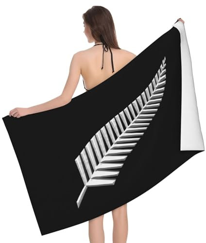 Fitnesshandtuch Neuseeland Maori Farn Handtuch One Size Badetuch Mikrofaser Handtücher Für Wandern, Sport, Yoga, 80X130Cm