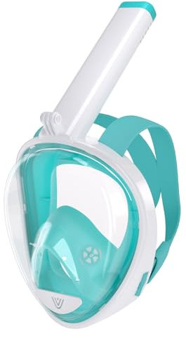 Vitare Schnorchelmaske für Erwachsene und Kinder, Tauchmaske Vollgesichtsmaske, 180° Panorama Taucherbrille mit Schnorchel, Schnorchelset mit Kamera Clip, Antibeschlag Tauchmaske Ganzes Gesicht