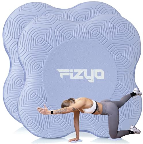Fizyo Kniekissen Rutschfeste: Kniepads für Yoga, Pilates Knie Pads, Yoga Pad für Gelenkschutz & Fitness, 2 Set, Blau, 20x20 cm