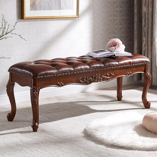 HARELA Küchenbank Garderobenbank Schuhbank, Bettbank Holzbank Rustikale Home Décor Möbel, für Esszimmer, Flur, Garderobe mit Massivholzbeinen, Bank ohne Lehne(Walnut,180cm/70.8in)
