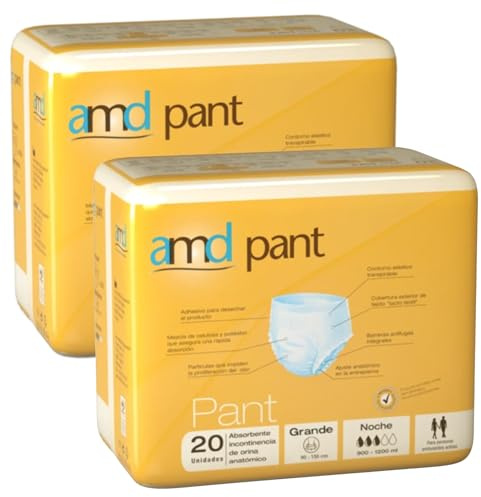 Pañales Adulto Pack 40 Uds. Braga Pañal Adulto. Braga Pañal Desechables. Pañales para Adultos Absorción Extra. Pañales Adulto Desechables (Talla L(Cintura 90-150cm))