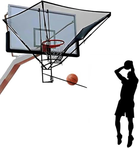 Wandmontierter Basketball Hoop Rebounder Basketball-Return-Aufsatz für Jugendliche/Erwachsene/Kinder, Basketball-Catcher-Return-Netz, Basketball-Rebounder aus Metall für das Fitnessstudio zu