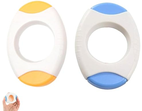 2 PCS Egg Shell Opener, Egg Opener, Egg Shell Remover, Egg Cracker Tool, Egg Opener for Boiled Eggs, for Cut Raw Eggs Poached Eggs Soft Fruits, Egg Opener Tool (Blue+Yellow)