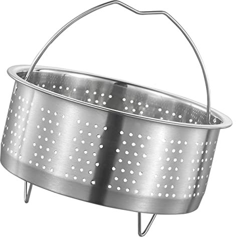 SOIMISS Cestino Vapore in Acciaio 304 Per Cottura Uniforme Multifunzione Per Verdure Carne e Riso Adatto Pentole Pressione e Cuociriso