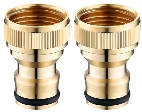 2 Stück Universal-Wasserhahnanschluss für Mischbatterie,Wasserhahn Adapter Anschluss Schlauch Faucet Schlauchanschluss Gartenschlauch Messing Kupplung Hose Schnellkupplungen Set Wasserhahnadapter