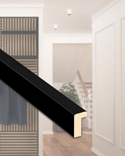 Einfassprofil für Akustikpaneele - 14 × 24 x 2500 mm (1 Leiste, Schwarz matt) - MDF-Profil für saubere Abschlüsse - passend für unsere Akustikpaneele - einfache Montage