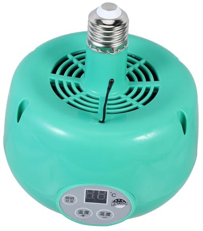FONDOTIN Lampada Riscaldante Regolabile Led Per Allevamento Polli Ventilatore Termico Plastica Ignifuga Calore Costante Per Rettili Uccelli e Piccoli Animali