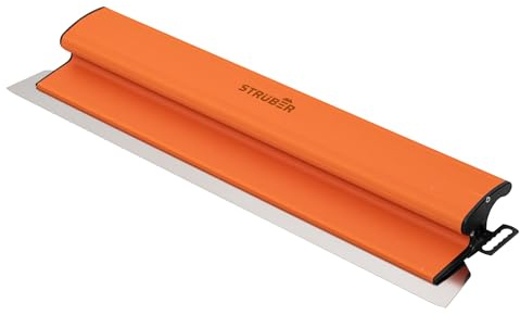 STRÜBER Flächenspachtel 600 mm mit Z-Griff und Edelstahlblatt 0,3 mm | Auswechselbare Klinge, 5 Breiten verfügbar, Ideal zum Verputzen von Wänden und Decken, Made in EU