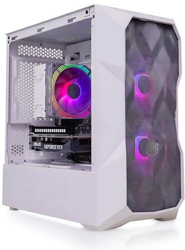 BIRMINGHAM AV Gaming PC – AMD Ryzen 5 5500 with NVIDIA RTX 5050 8GB, 16GB RAM, 1TB SSD, RGB Case, Windows 11 Pro - White