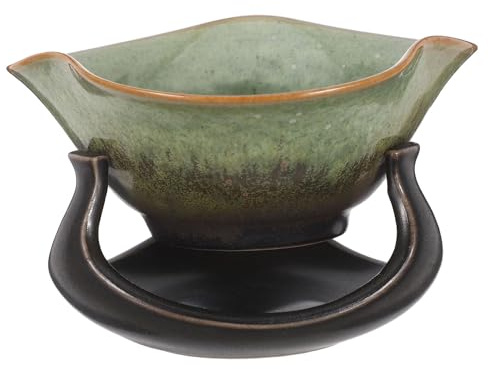 LIGIGWASH Infuseur à Thé En Vrac Passoire En Céramique Vintage 12 Cm Porcelaine Émaillée Filtre à Thé Maille Fine Pour Amateurs Et Infusion Quotidienne Cuisine