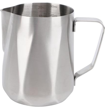 Tissting Milk Frothing Pitcher, Brocca per Latte Art in Acciaio Inossidabile 304 con Beccuccio a Punta, Motivo Rombo, per Schiuma di Latte e Caffè, 350ml (600ml Sanding)