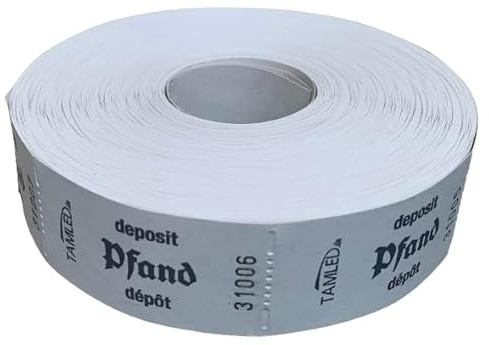 TAMLED Bonrolle PFAND 1000 Abrisse perforiert fortlaufend nummeriert