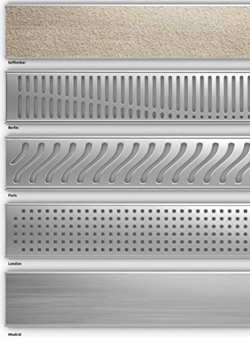 Additional option for tiled shower element - stainless steel channel 70 cm - Decoration please specify