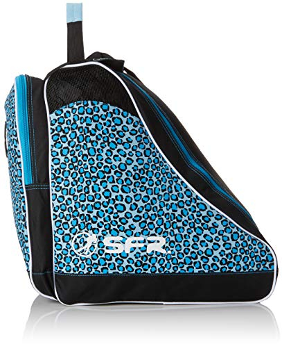 Sfr Skates Designer Ice & Skate Bag, Unisex-Erwachsene Stofftasche, Blau (Blue Leopard), 24x15x45 cm (W x H L)