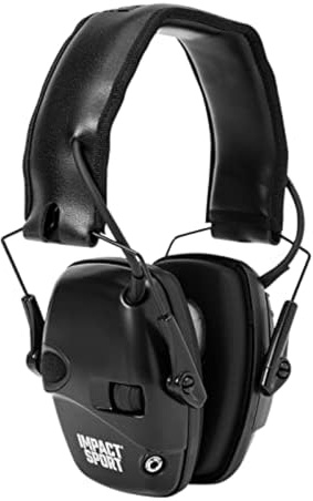 Howard Leight Impact Sport Sound Amplification Electron. Earmuff, Black