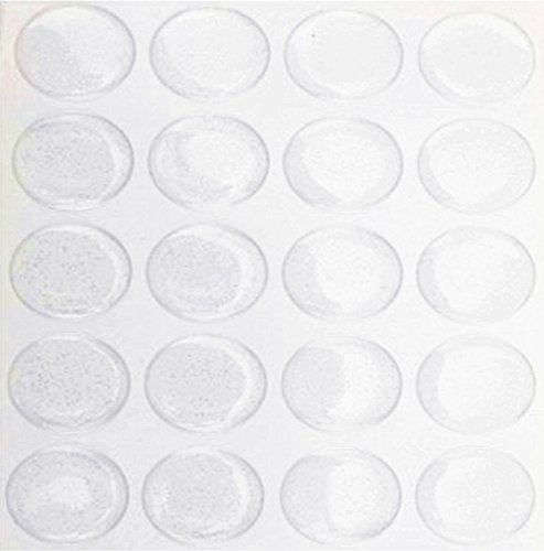 IGOGO Epoxy Resin Dome Stickers – Clear or Glitter Self-Adhesive Dots for DIY Crafts, Bottle Caps, Hair Bows, Scrapbooks, Jewelry & Pendants 1 Inch Glitter 200PCS